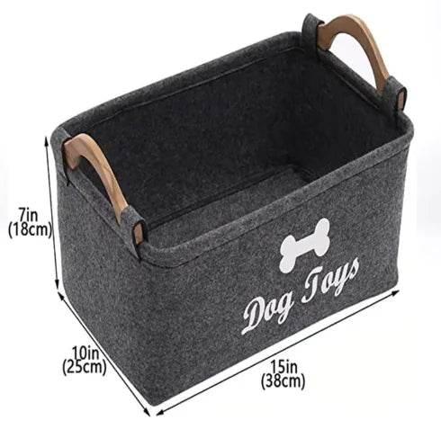 Felt Pet Toy Storage Basket